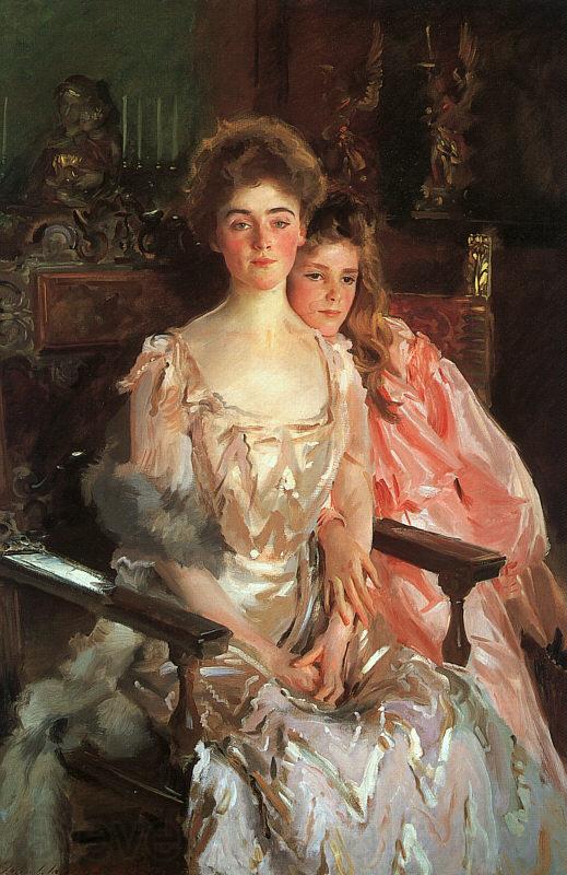 John Singer Sargent Mrs Fiske Warren her Daughter Rachel Spain oil painting art